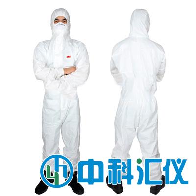 3M 4545 白色帶帽連體防護(hù)服(Type 4,5&6類防護(hù))
