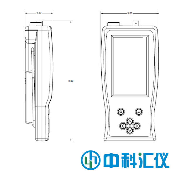 美國(guó)BELL(貝爾) 5270 5280霍爾效應(yīng)便攜式高斯計(jì)儀器尺寸.png